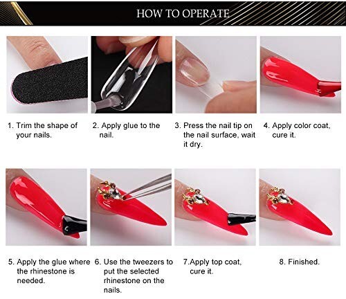 Professional Salon Nail Glue Quick and Strong Nail Liquid Adhesive, 4 Pack ys