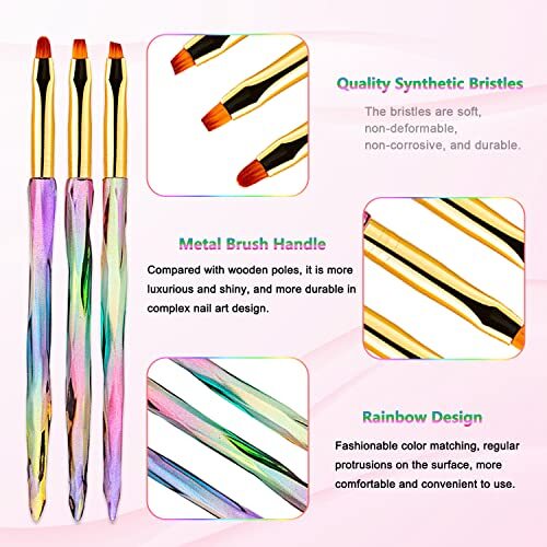 3pcs Nail Clean Up Brushes, Nail Polish Remover Nail Clean Up Brush/3pcs