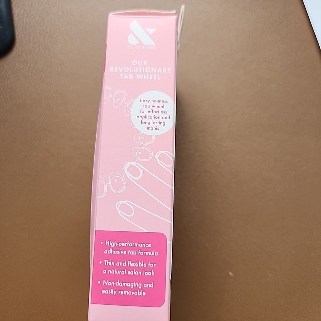 Olive & June Super Stick Mani Squoval Short Press-On Tabs, Tutu, 32 Pieces