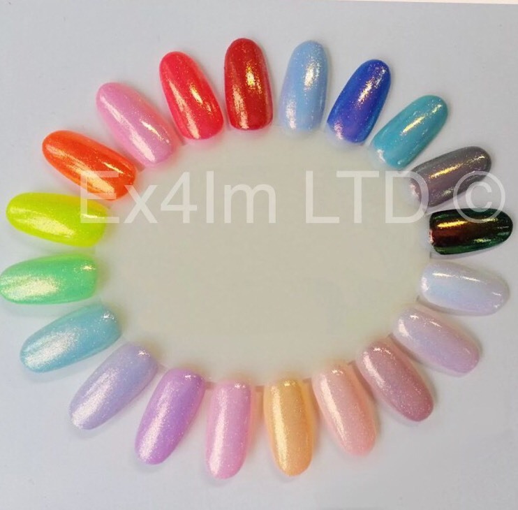 MERMAID EFFECT GLITTER NAIL ART POWDER DUST GLIMMER Hot Nails Iridescent 3g UK