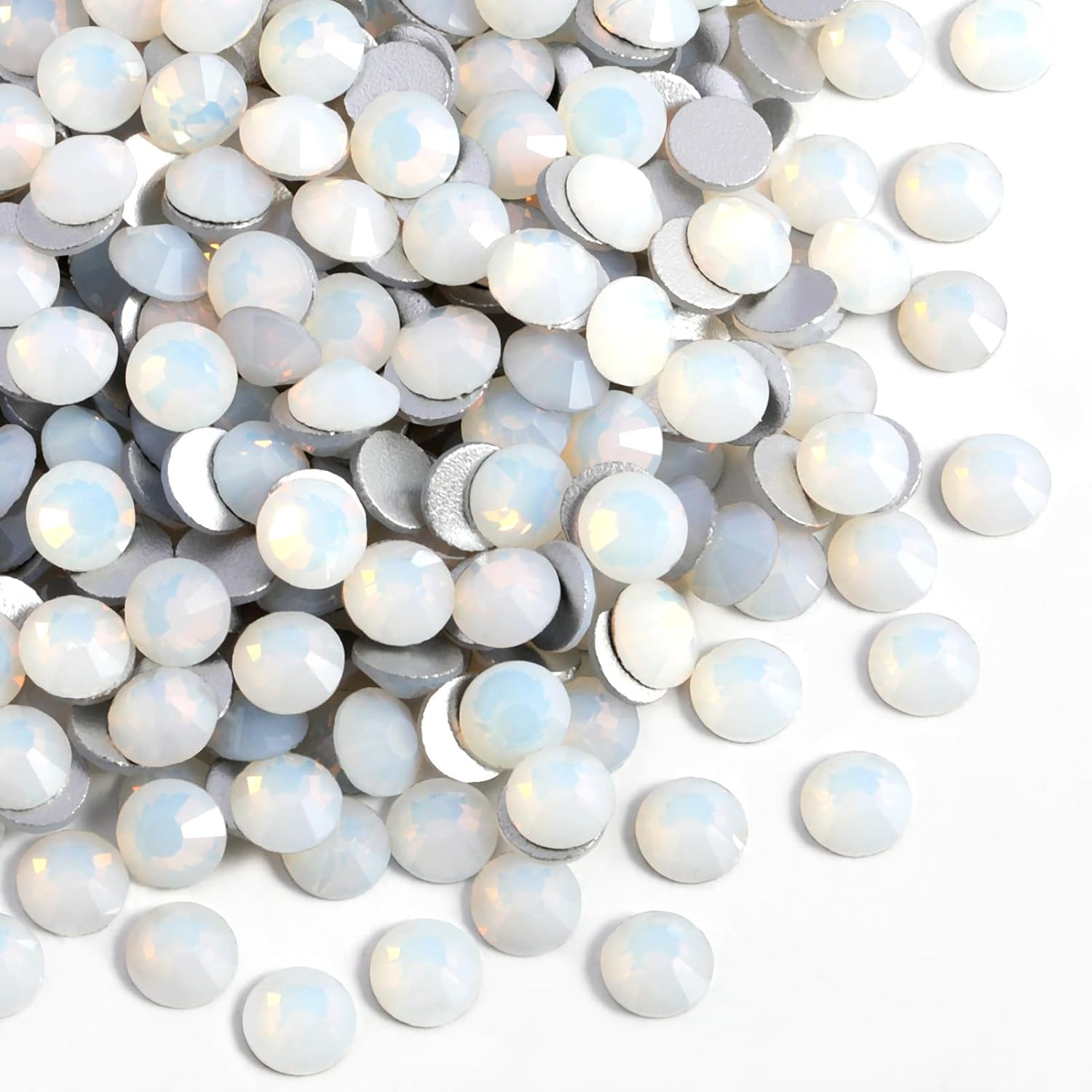 1440Pcs Flat Back Crystal Rhinestones round Gems for Nail Art and Craft Glue Fix