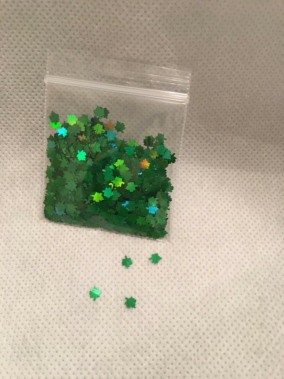 Solvent Resistant-holo-LEAF Leaves (SPRING GREEN) 4MM Size Glitter US-1TBsp