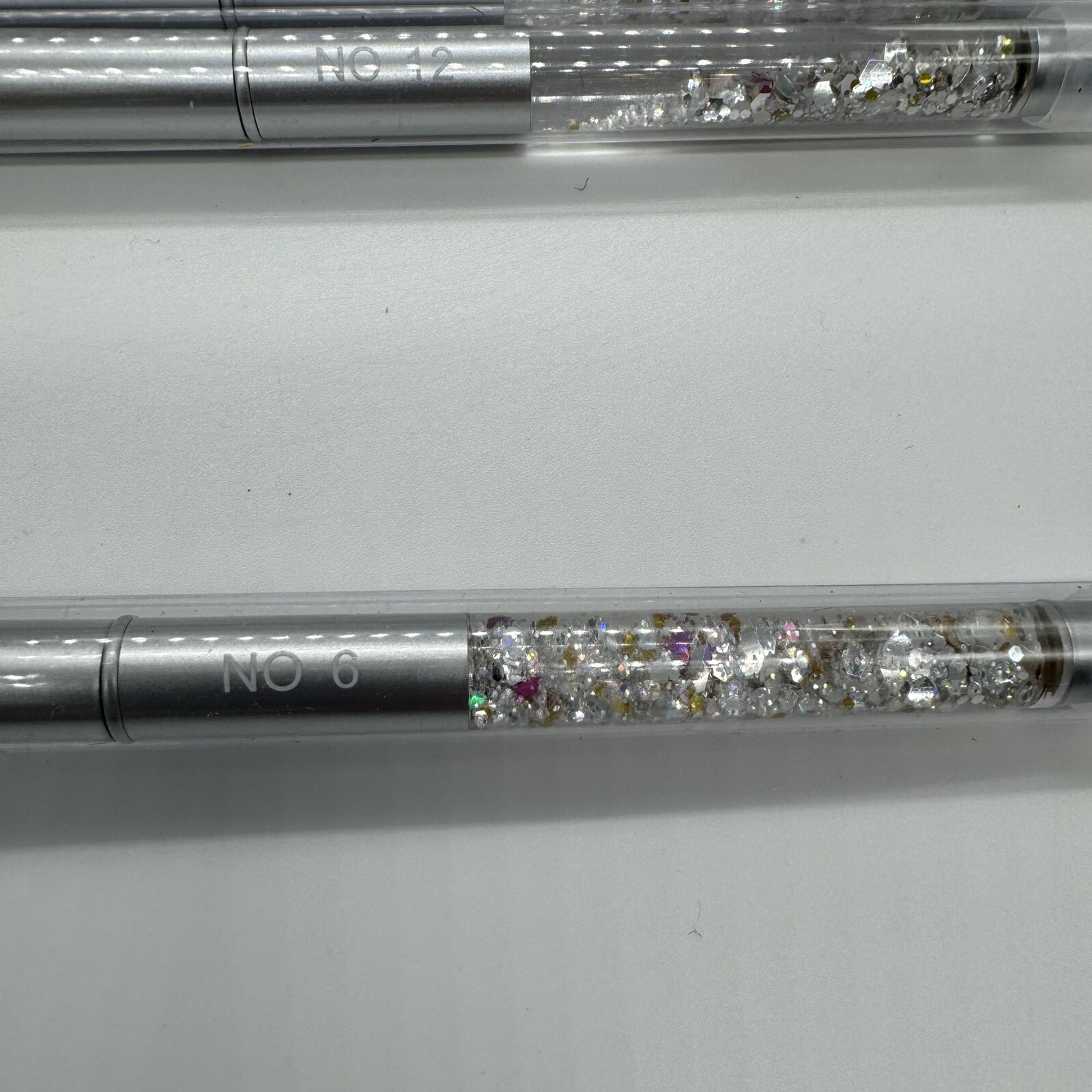 Acrylic Nail Brush Set 4 Pieces Saviland Kolinsky Sizes 6/10/12/14 Glitter NEW