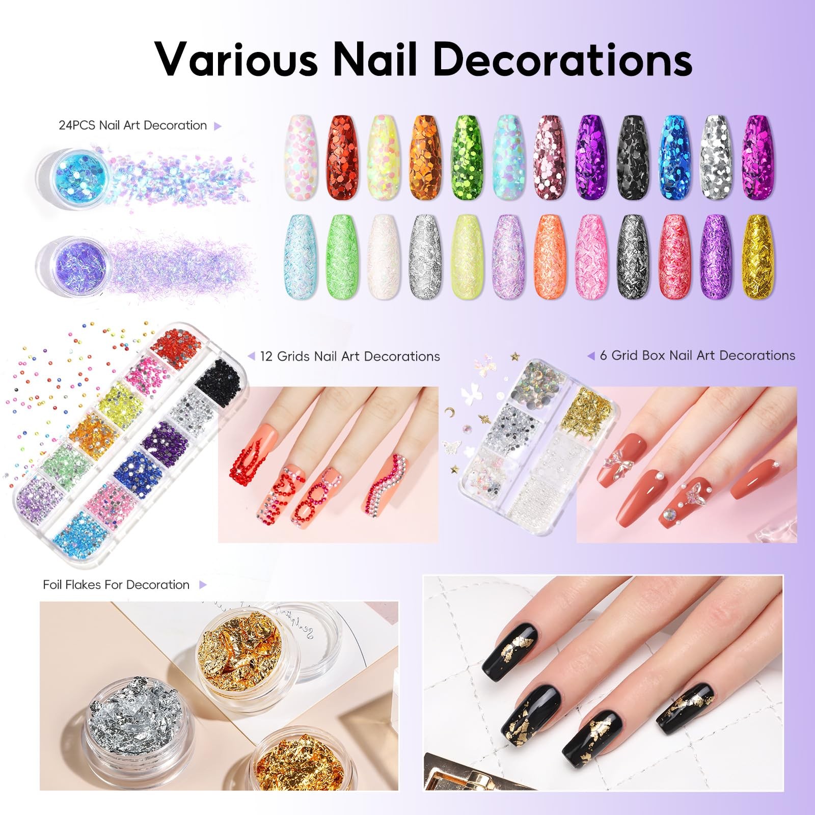 Acrylic Nail Kit for Beginners with Everything ,11 Colors Acrylic Powder Nail…