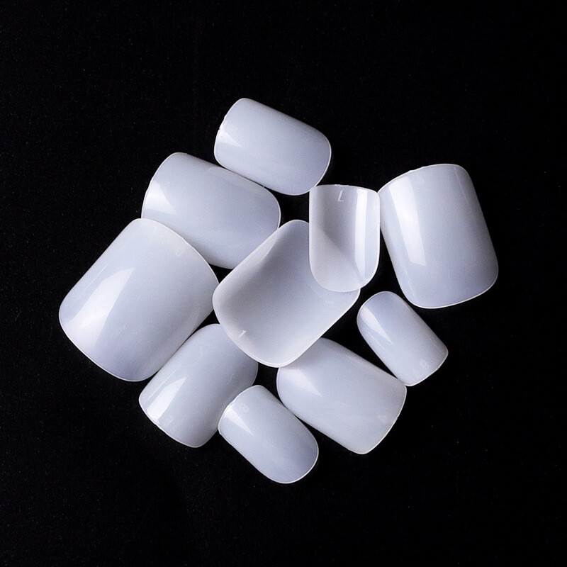 500 Pcs Round head Nail Art Tips Clear False Nails Art Tips Full Cover Manicure