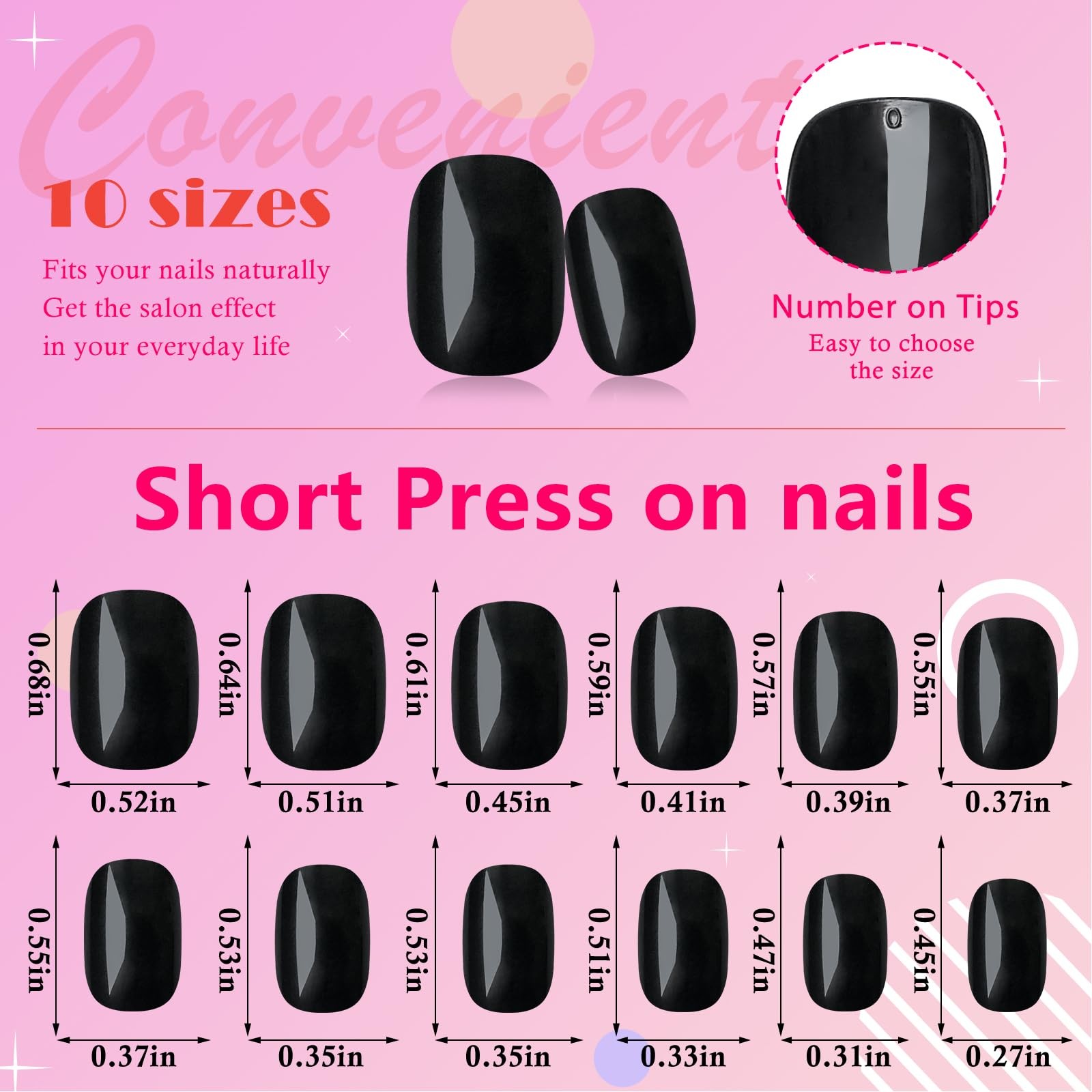 576pcs Short Press on Nails 24 Color Glossy Fake Nails Full Cover Solid Color…