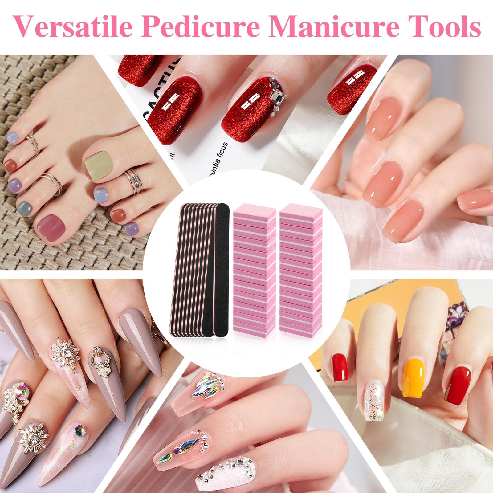 60 Pack Nail Buffers, Mini Buffer Block Nail File, Nail Buffer Block, Nail Fi…