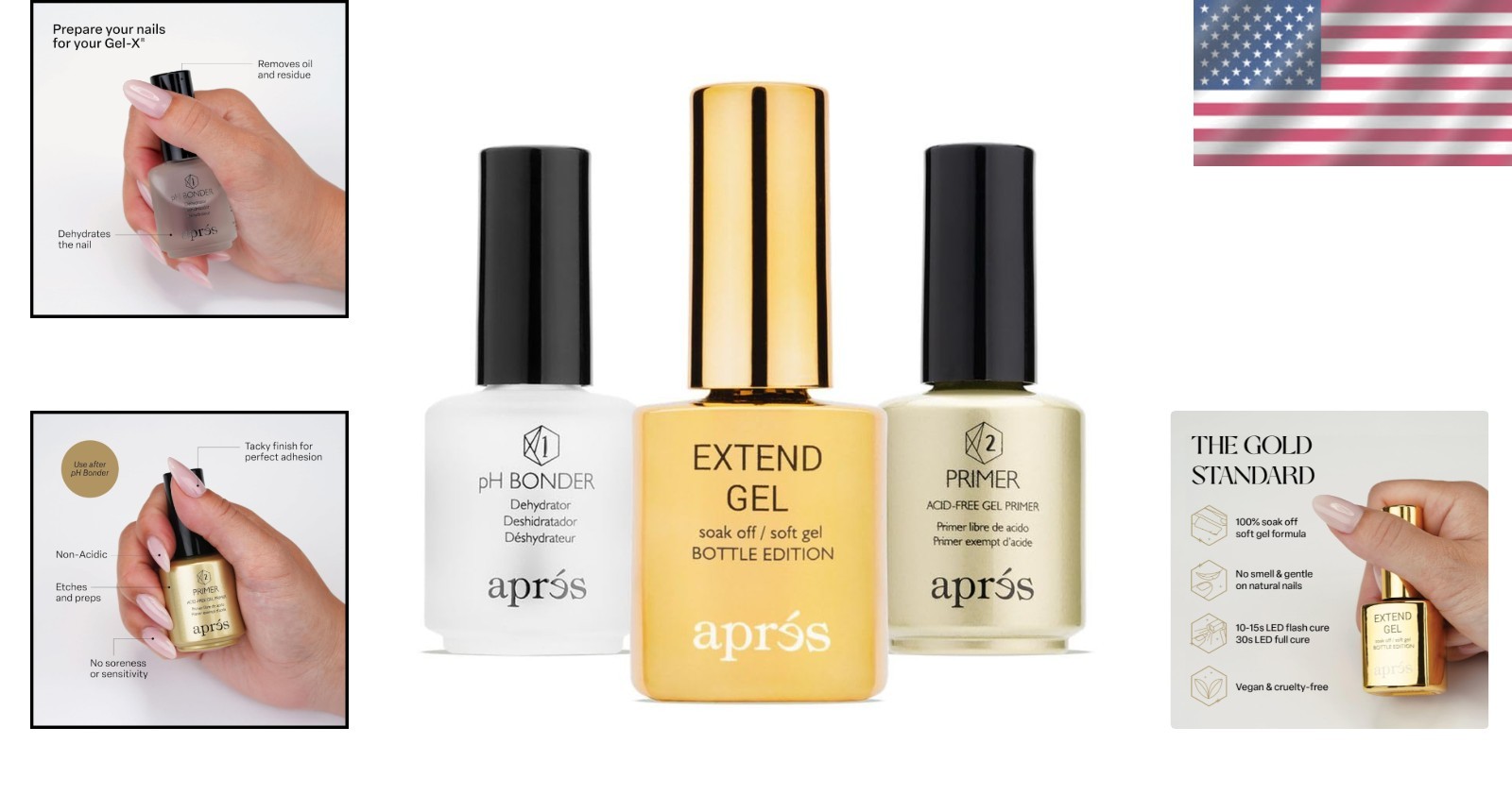 Gold Bottle Extend Gel Kit – Gel-X Bundle