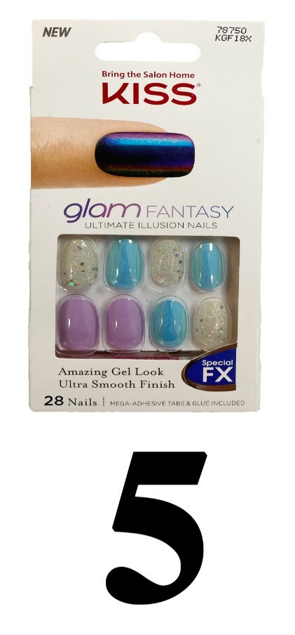 Kiss Salon Glam Fantasy Nails Special FX 28 Illusion Press On Nails Medium, Long