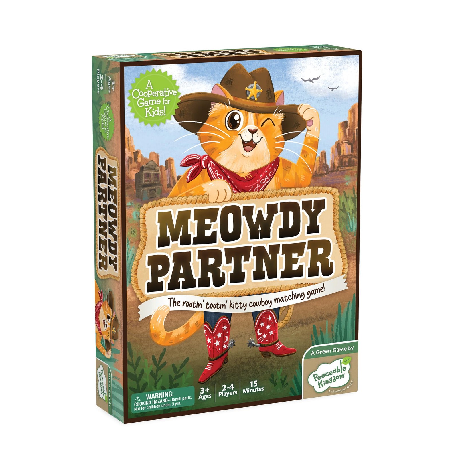 Peaceable Kingdom Meowdy Partner 8 inches x 10.75 inches, Multicolor