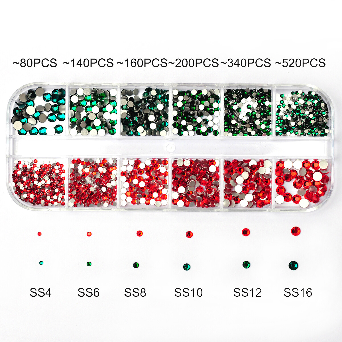 1 Box Mix SHAPE Colors Crystal Rhinestone Diamond NON hotfix Nail Art Decoration