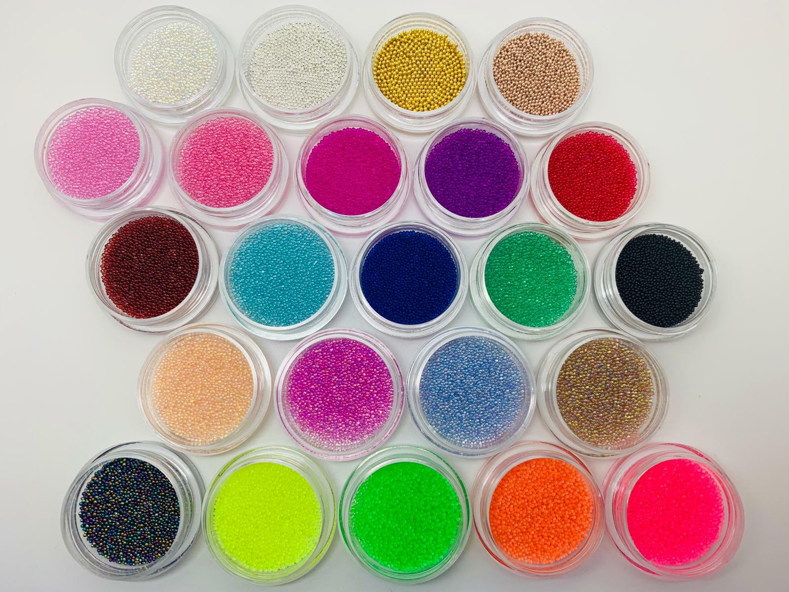 CAVIAR BEADS ROSE GOLD Crystal 3D Micro Ball Pixie Nail Art Decoration Glass UK