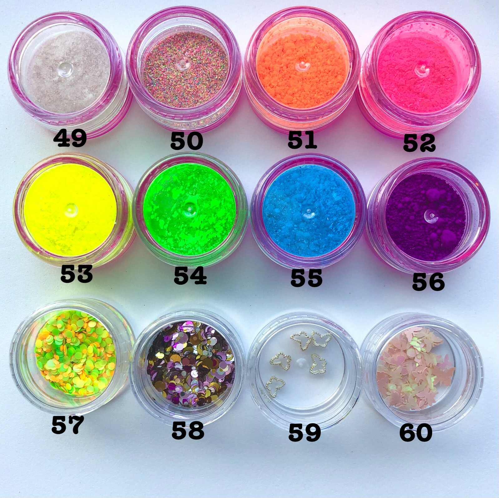 Glitter Dust Nail Make Up Hair Body Tattoo Slime Putty Craft Art Pot 84colors
