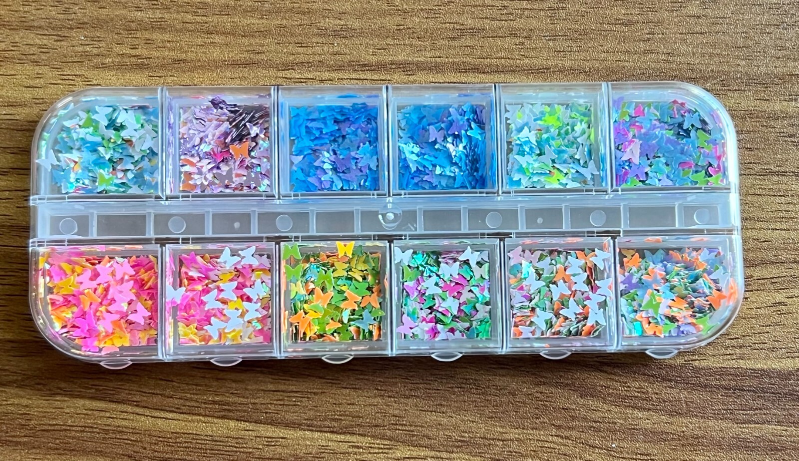 Butterfly Nail Glitter Nail Art Mix Holographic Foil Sequins, Assorted Colors