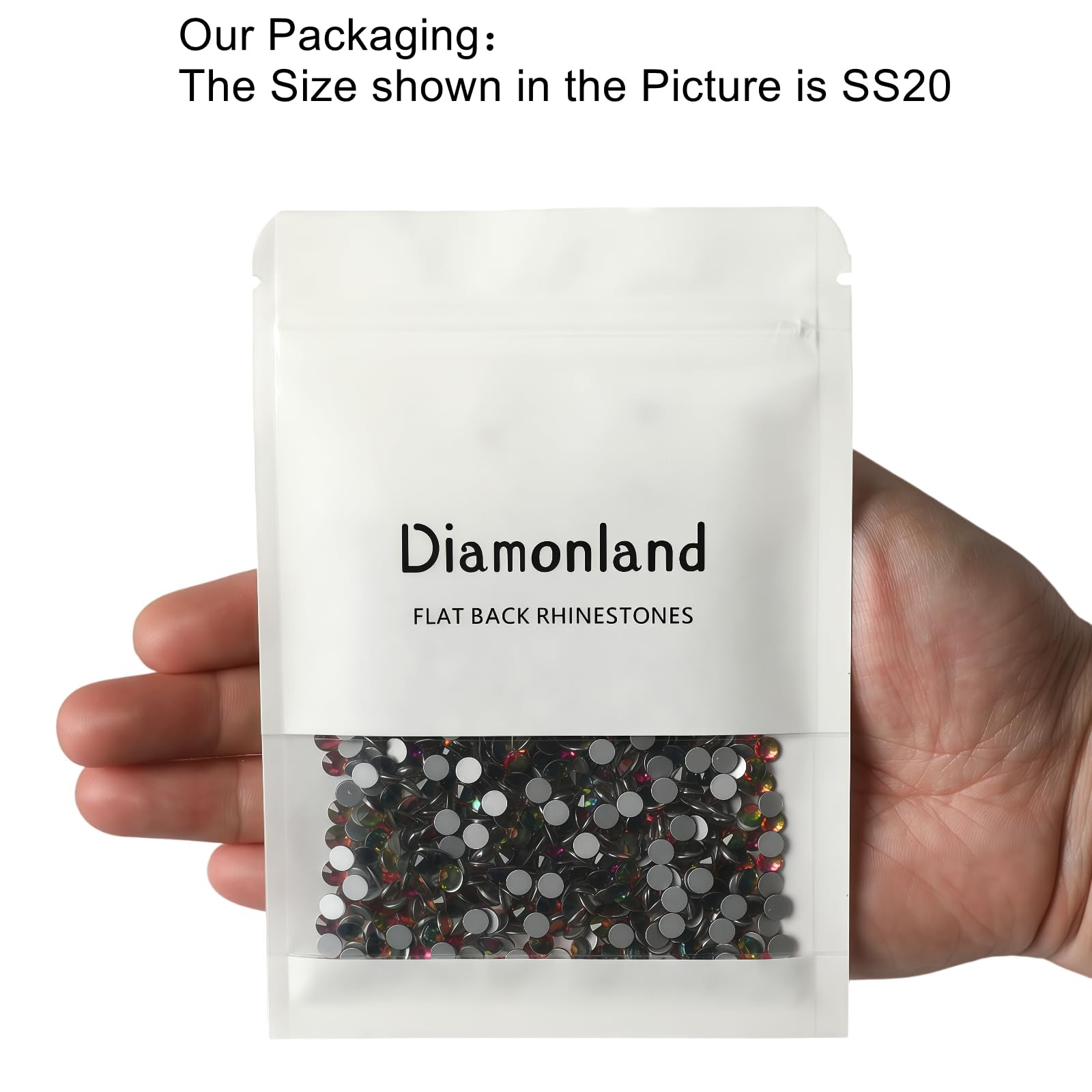 Diamonland Flatback Glass Crystal Rhinestones Rounds Gems for Bedazzling Nail…