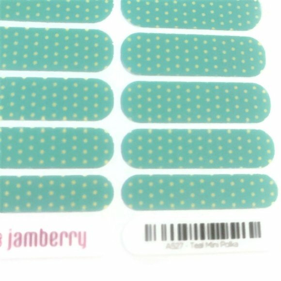 Nail wraps Jamberry Teal Mini Polka Nail Wraps Full Sheet A527