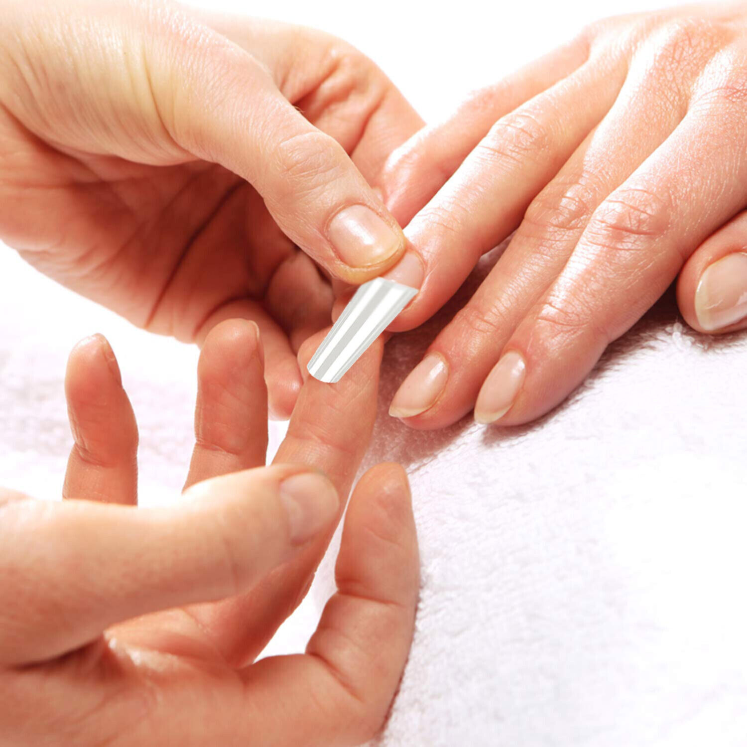 500Pcs Nail Tips C Curve Half Cover French Nails Fake Finger Nails for Nail Art