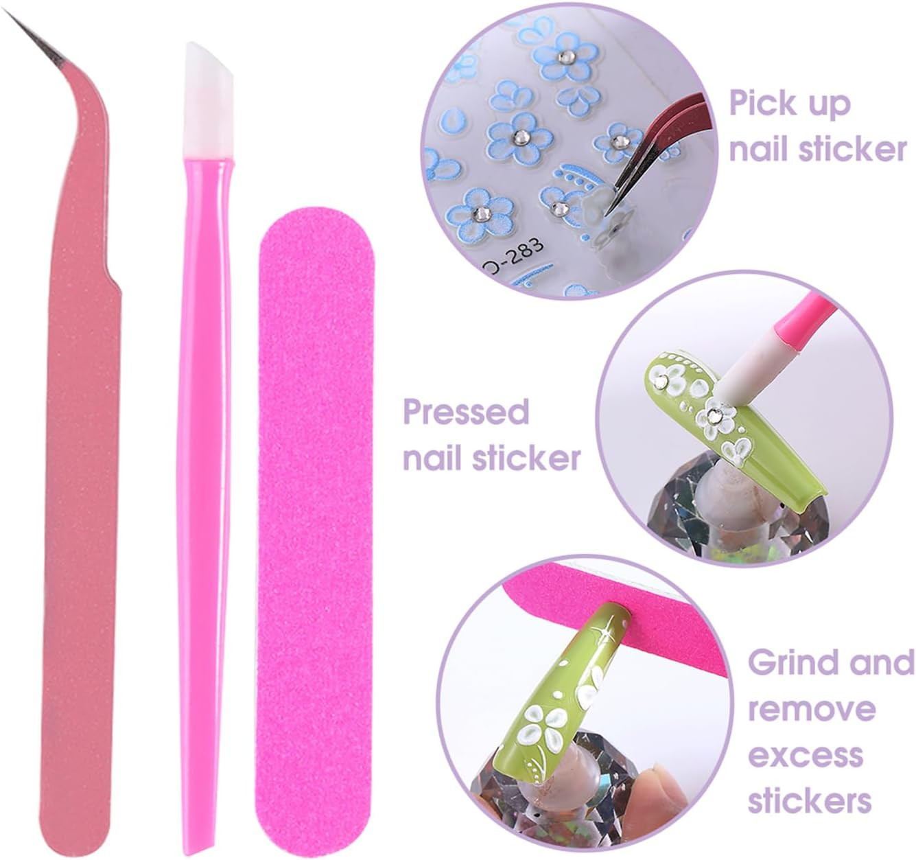 Holiday Nail Art Stickers Decals 30 Sheets 3D Seasonal Stickers for Nails with T