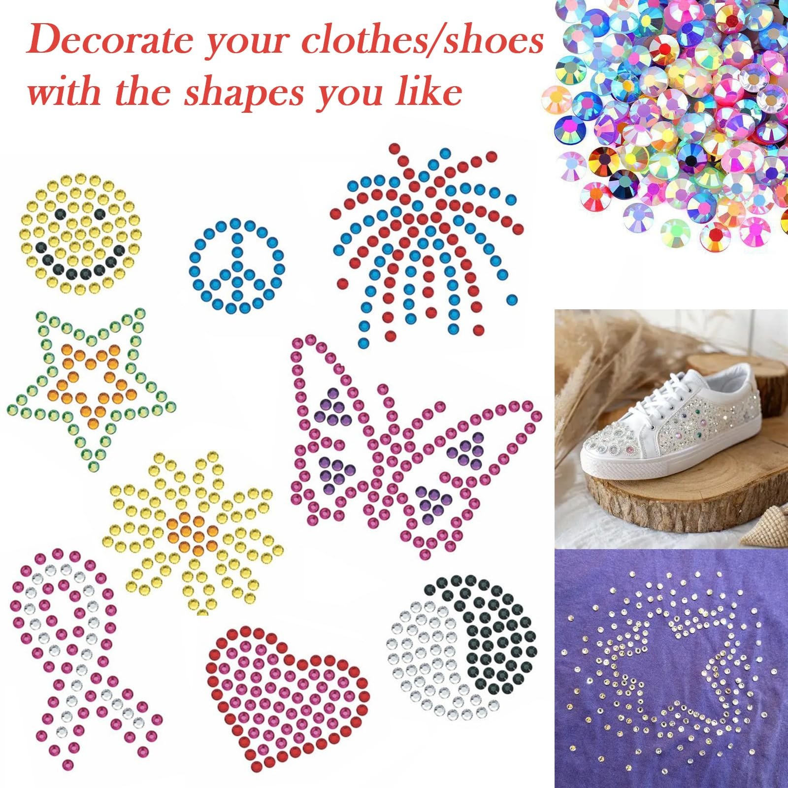 32000Pcs 40 Colors Rhinestones for Bedazzling, 3mm Multicolor Resin Flatback …