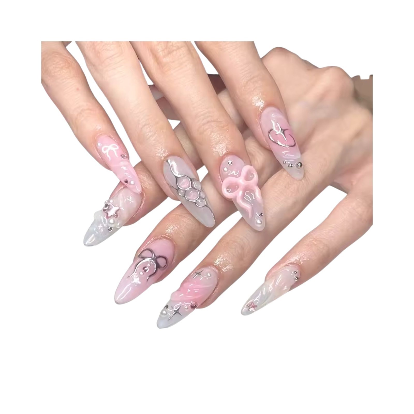 Olalaclayco Handmade Press On Nails, Hand Painted Gel False Nails, Luxury Custom