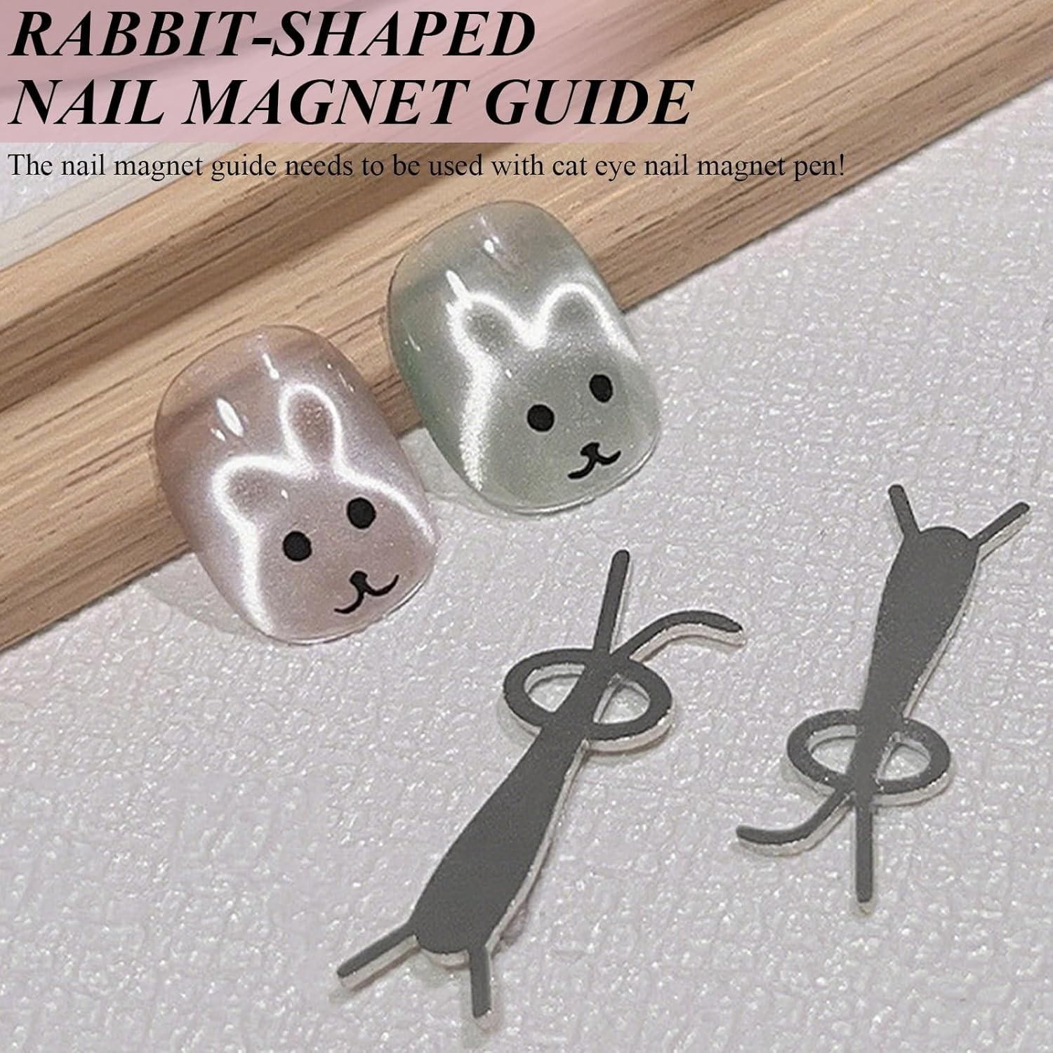 Double-Head Cat Eye Nail Magnet Set, Nail Magnet Tool with Cat Eye Nail Magnet B