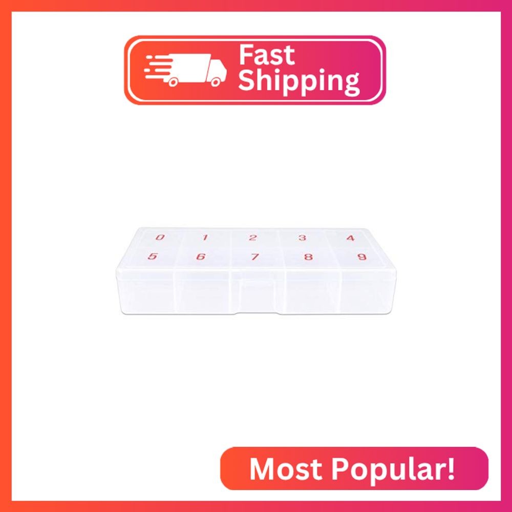 Beauticom USA Small Empty 10 Space Nail Art Tip Storage Organizer Box Case – Fro