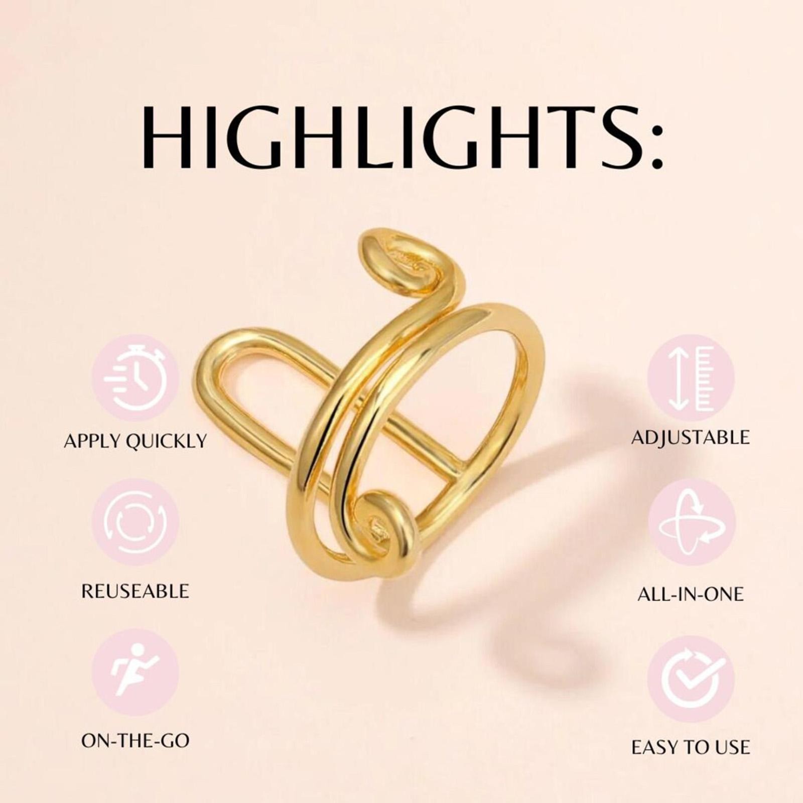 10x Fingernail Rings Nail Rings for Acrylic Nails Halal Nail Rings Set