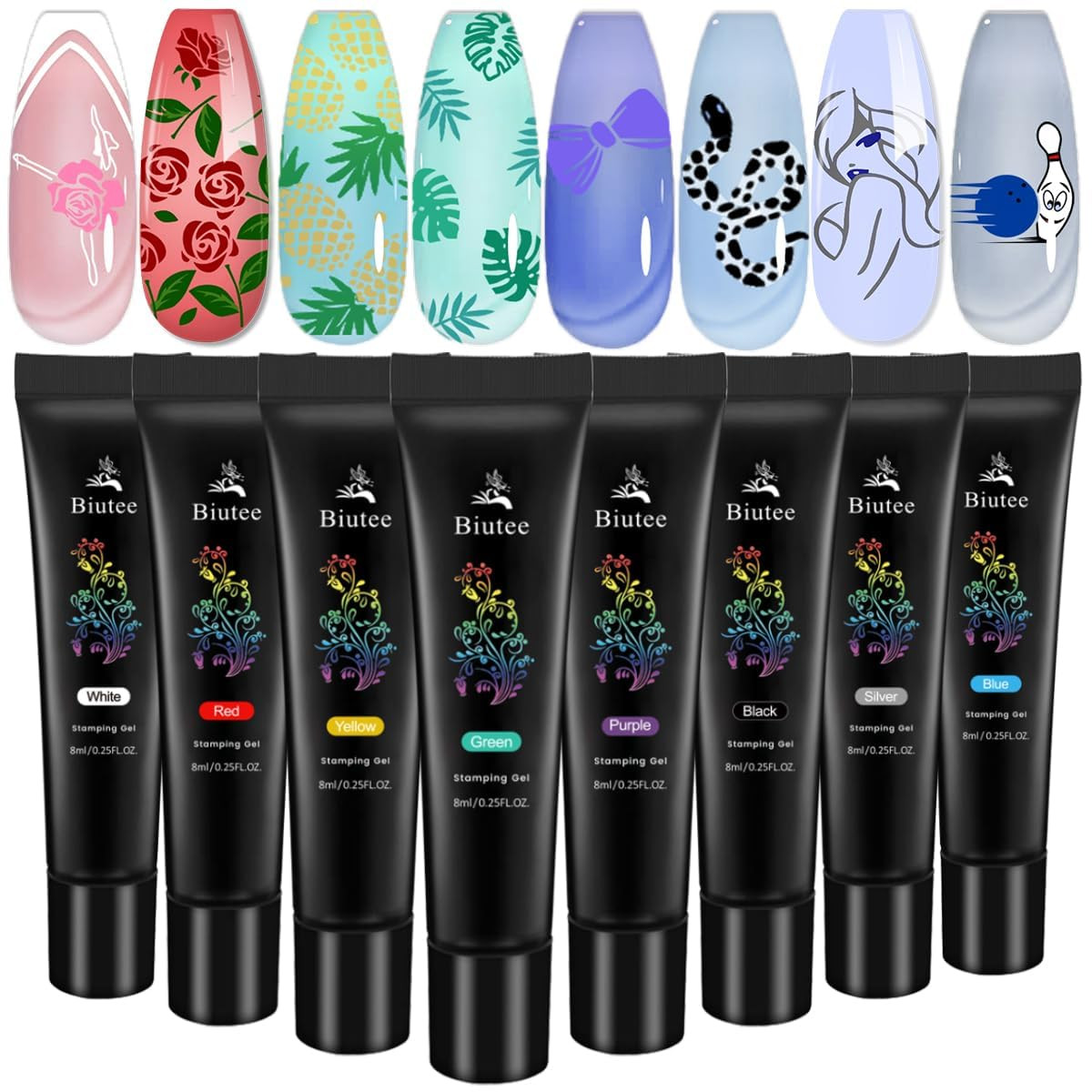 Nail Stamping Polish 12 Colors 6ML for Stamping Plates Air Dry with Gift Box