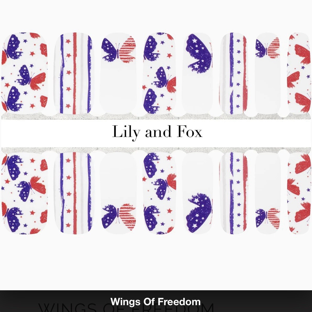 Lily and Fox Nail Polish Strips Wraps LOT OF FIVE (5) Self Adhesive Manicure NEW