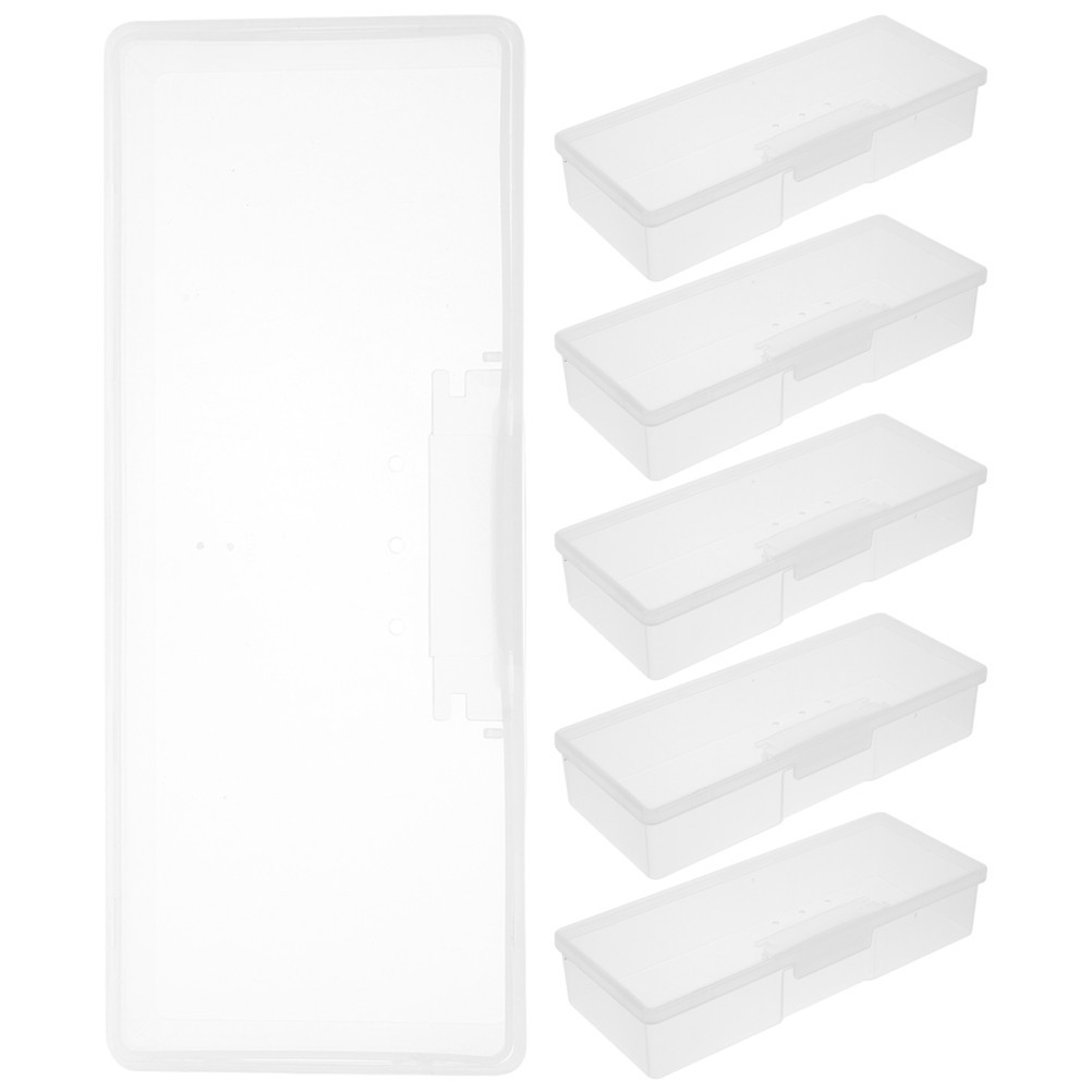6 Pcs Portable Nail Tool Box Supplies Storage Case Implement Boxes