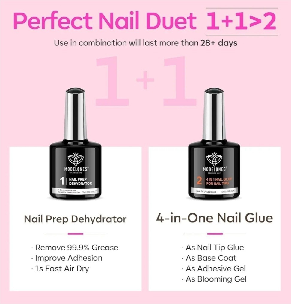 Gel Nail Kit, Nail Tips and Glue Gel Kit with 9-In-1 Glue, 500Pcs Long Coffin