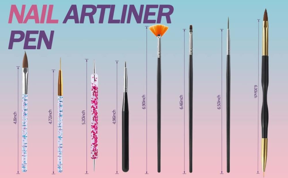 Artdone 31pcs Nail Art Brushes,Nail Art Tool Set,Nail Dotting Tools