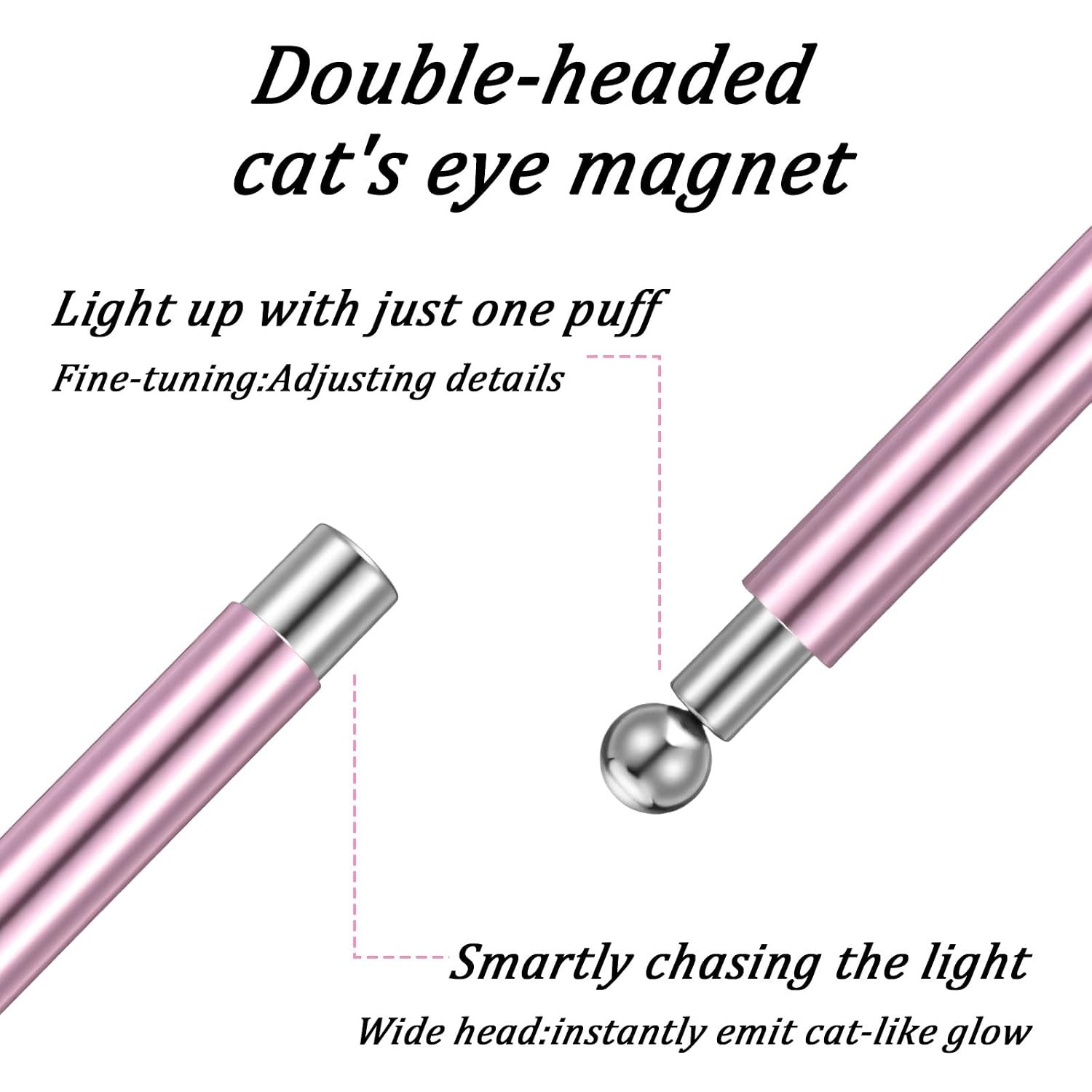 Double-Ended Multifunctional Nail Magnet, Sturdy Cat Eye Magnetic Stick