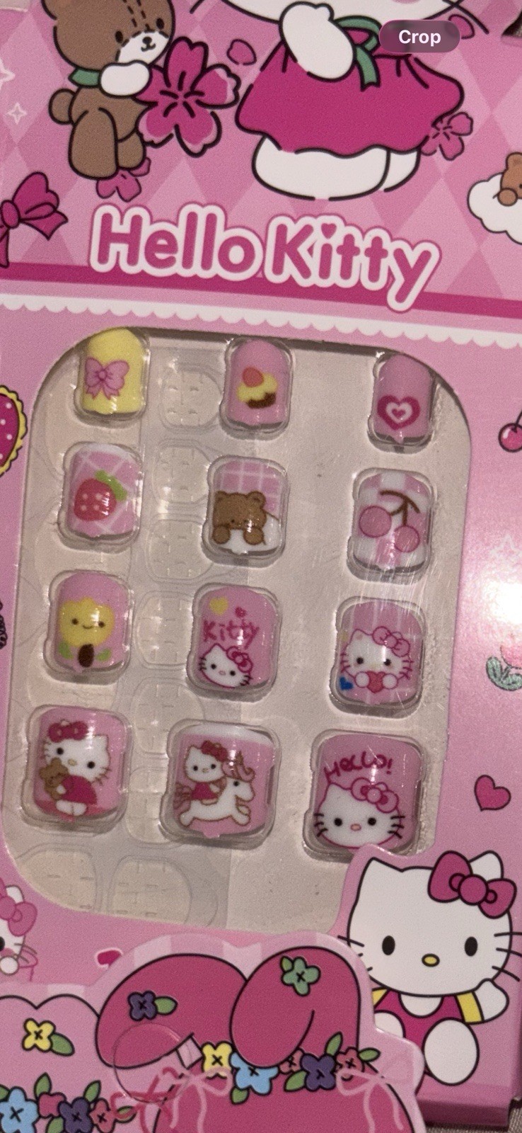 New Kids Press On Nails Hello Kitty, Cinnamon Roll, My Melody, Pochocco 2 Packs