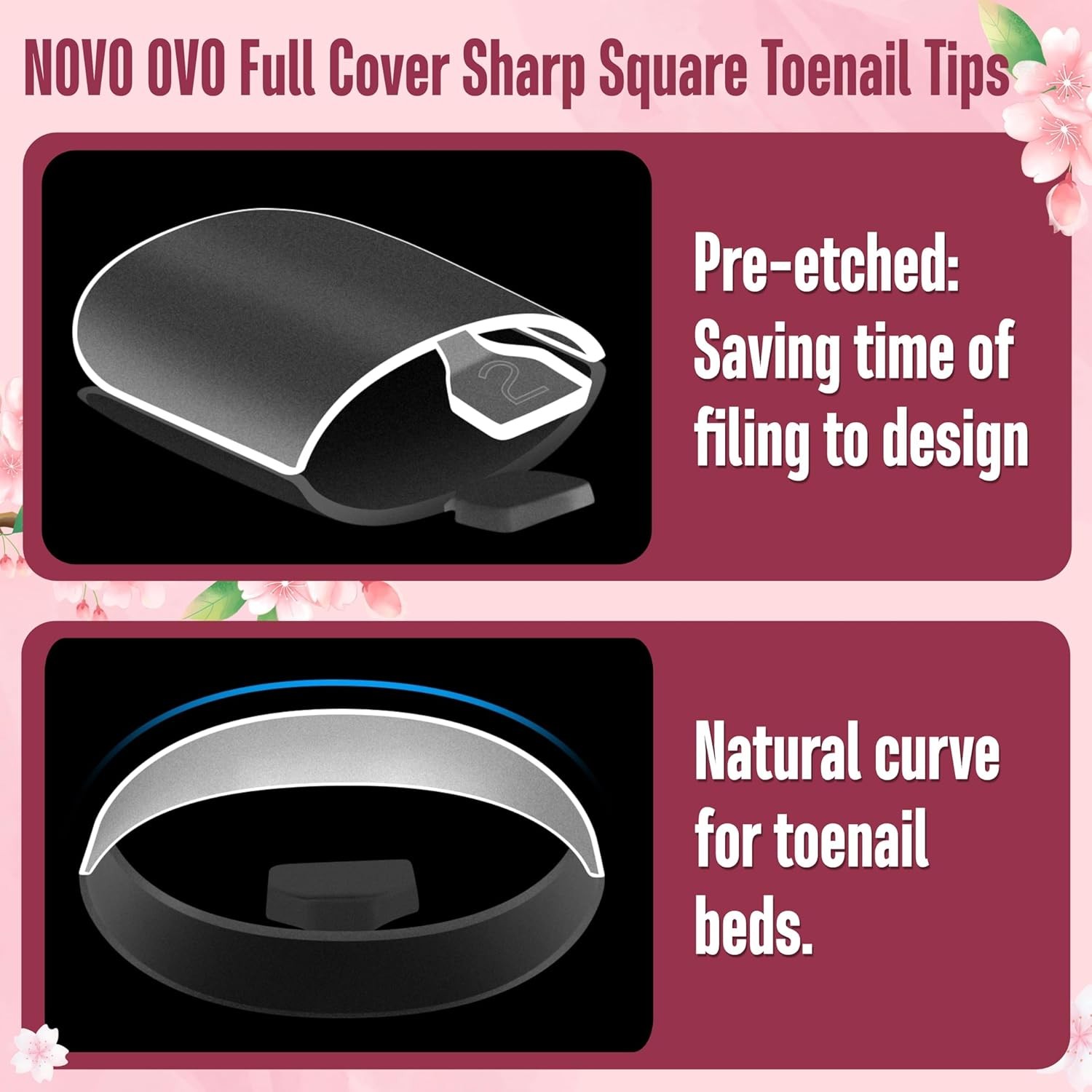 Sharp Square Toe Nail Tips Press on Full cover, nail tips