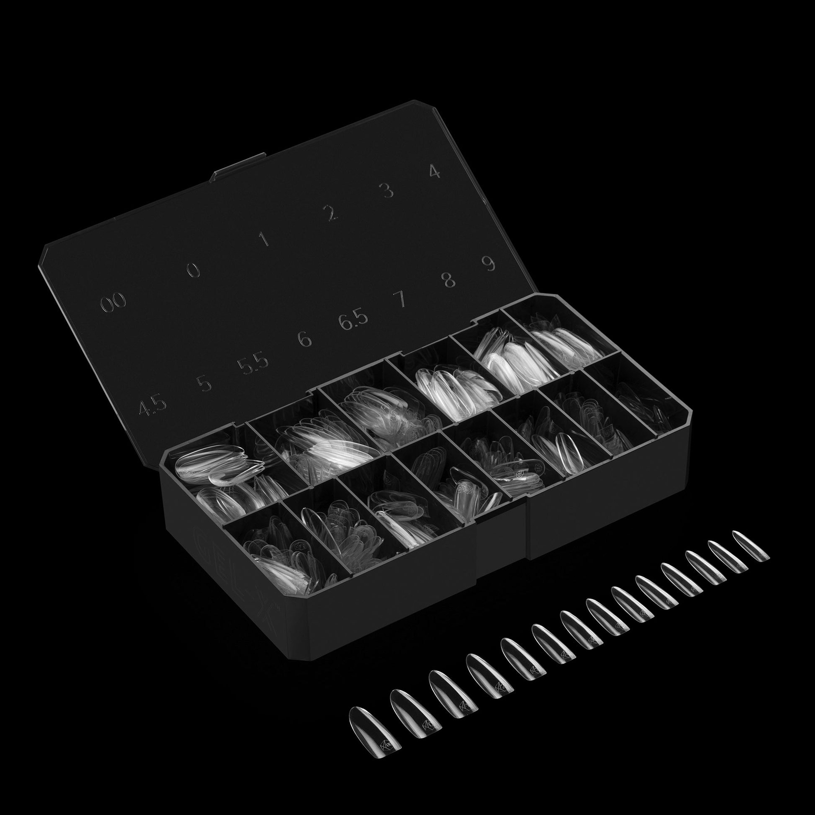 Apres Gel-X Natural Round Long Tips Box 14 Sizes 600pc