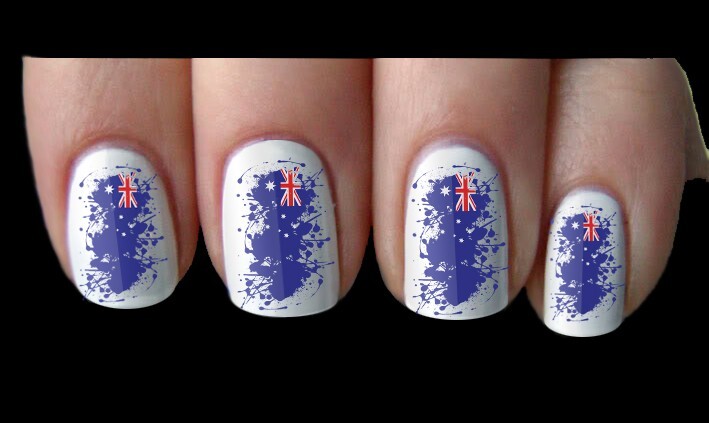 I Love Australia & Aussie Kangaroo Nail Art Decal Sticker Water Transfer Slider