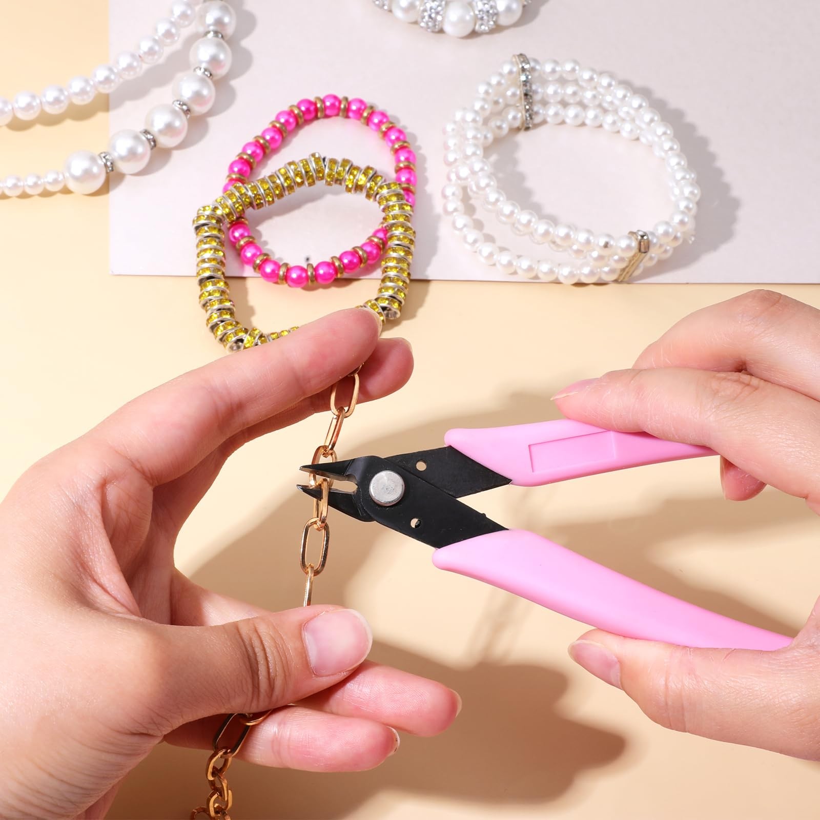 Rhinestone Remover, Pink 5″ Remover Nipper, Metal Nail Art