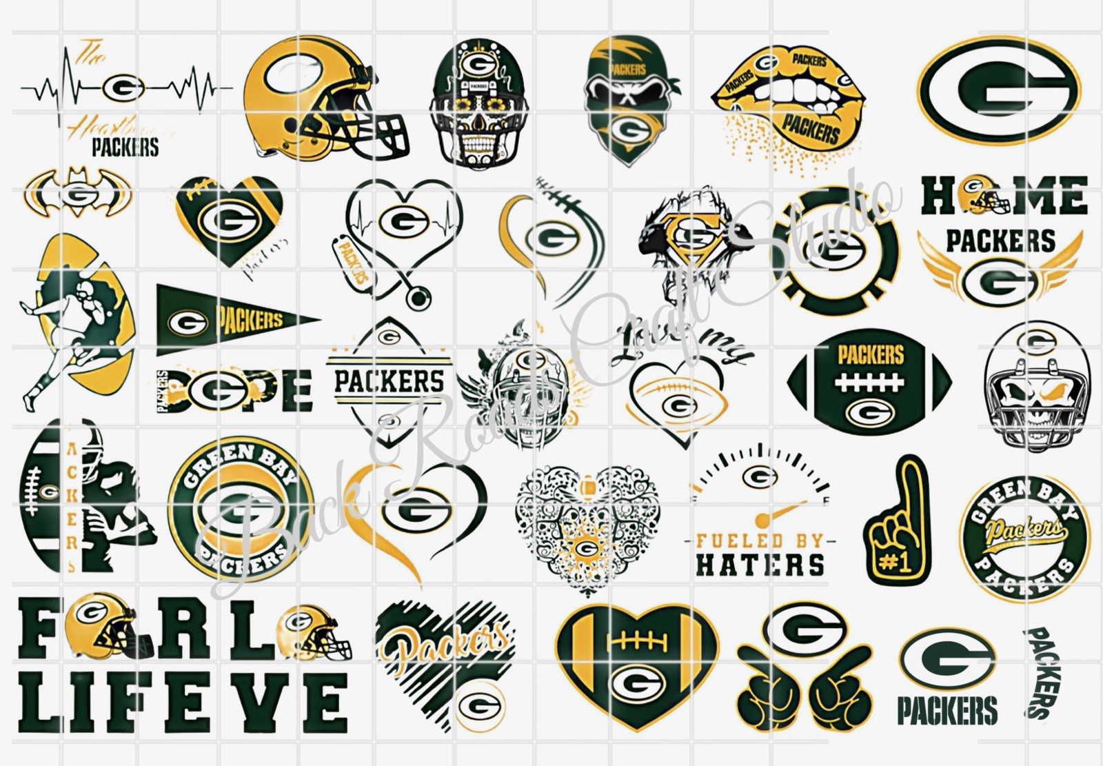 Green Bay Packers Waterslide Nail Art Decals Set Of 50 Instructions & Bonus
