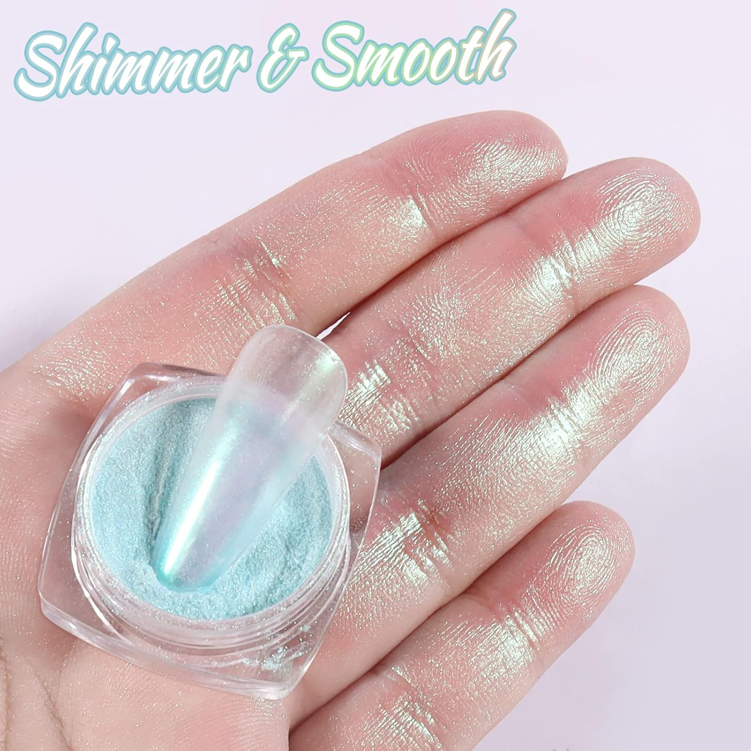 Mermaid Pearl Chrome Nail Powder, 8 Colors Metallic Mirror Effect Pigment