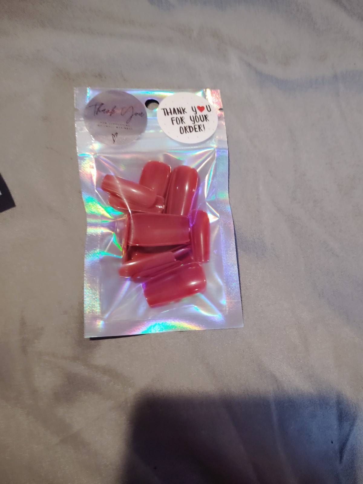 Thank You Assorted Artificial Nail Tips With Box – Pink, Blue, Black, Purple