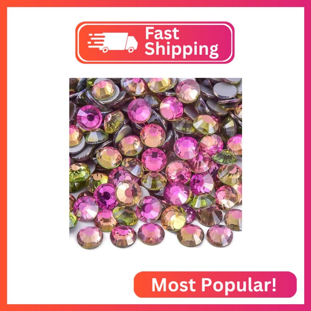 Blinginbox 1440 Pieces SS20/4.6-4.8mm Flat Back Crystal Rhinestones Round Gems f