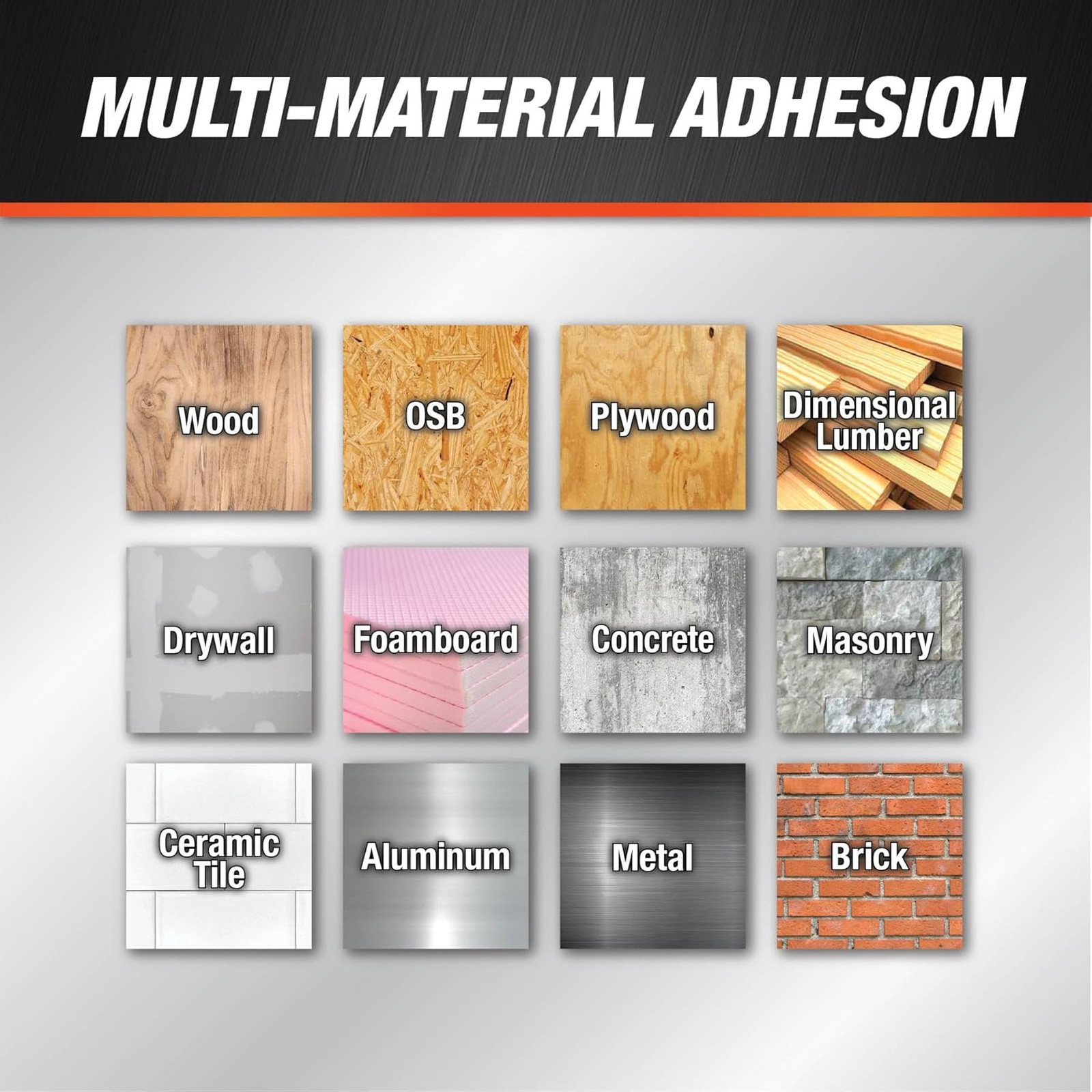 Heavy Duty Construction Adhesive White 3 Oz Instant Bond for Tile Wood Brick