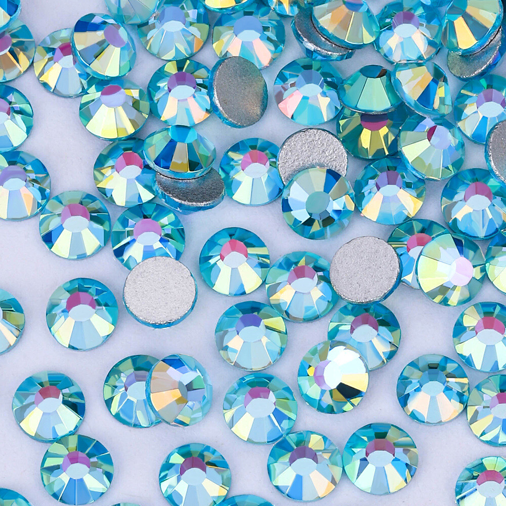 1440 Gold Rim Dazzle Flatback Rhinestones Glass Diamond DIY Crafts Art Deco Gems