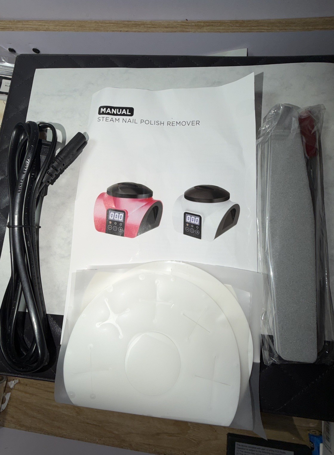 SAVILAND Nail Polish Remover Electric Steam Machine Pink