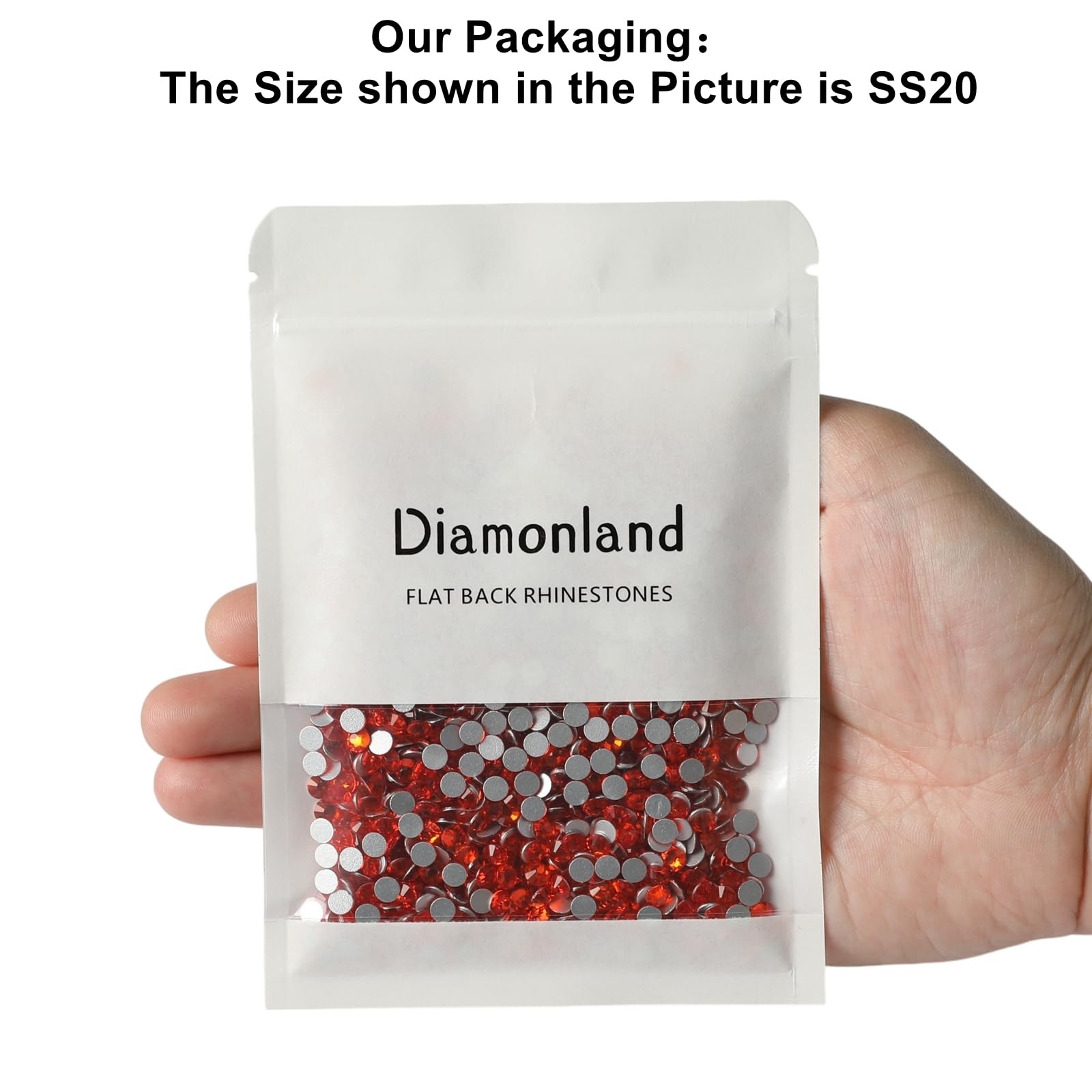 Diamonland Flatback Glass Crystal Rhinestones Rounds Gems for Bedazzling Nail…