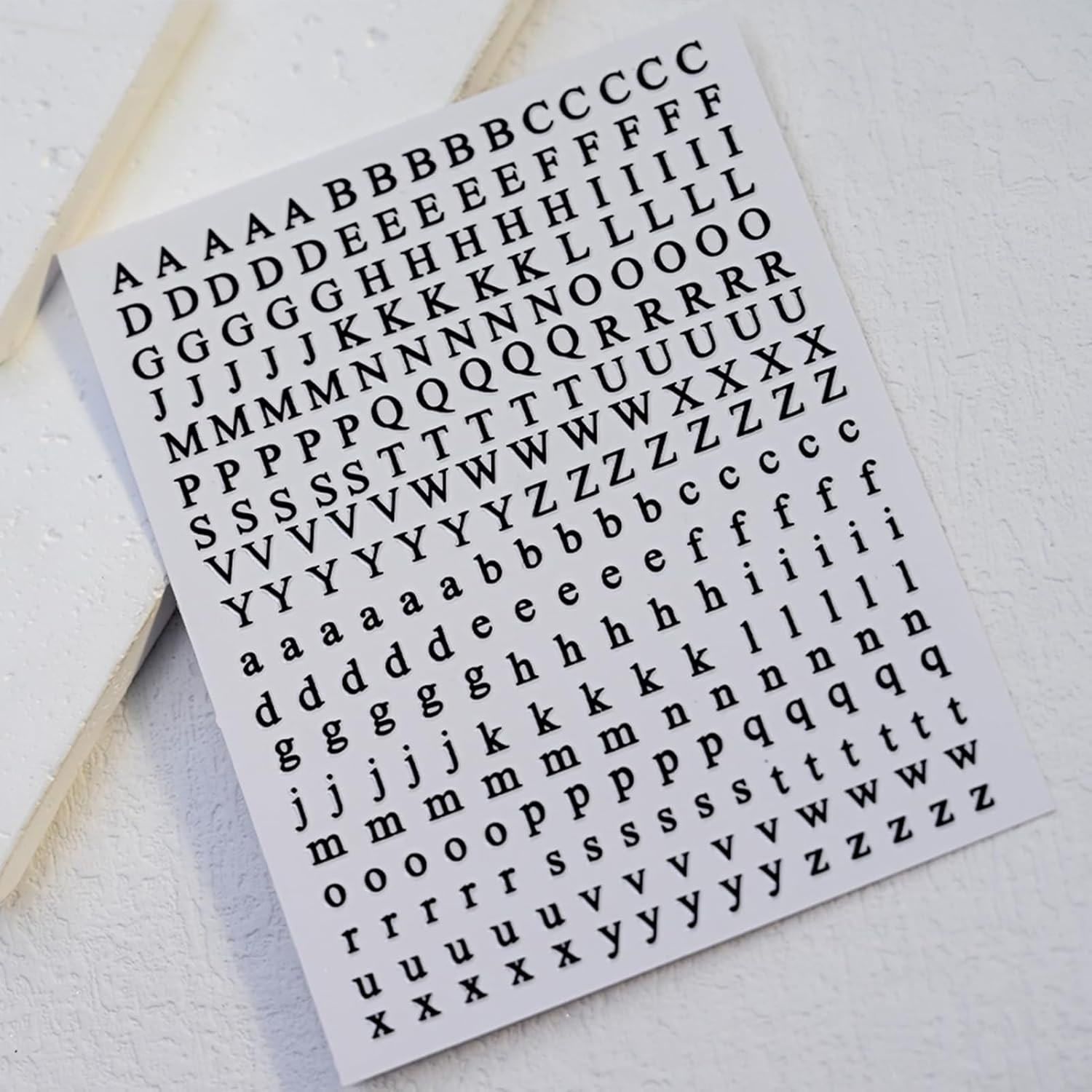 Letter Nail Art Stickers – 3D English Alphabet Decals for DIY Mix