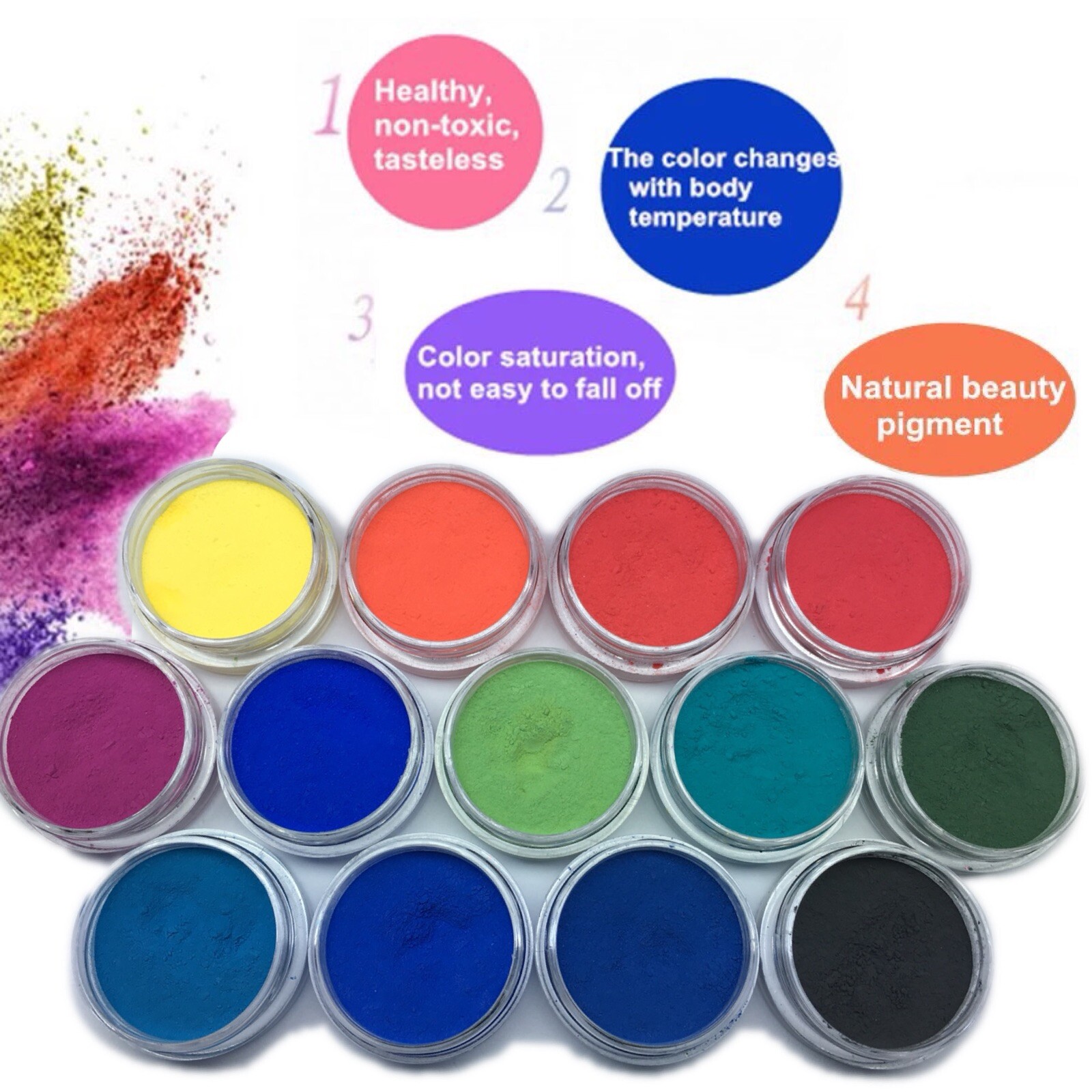Thermochromic Pigment Thermal Colours Change Temperature Nails Powder 31 degree
