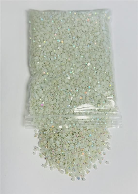 5 Pack Multicolor 3mm Round Flat Back Rainbow Resin Nail Jewelry Crafting Gems