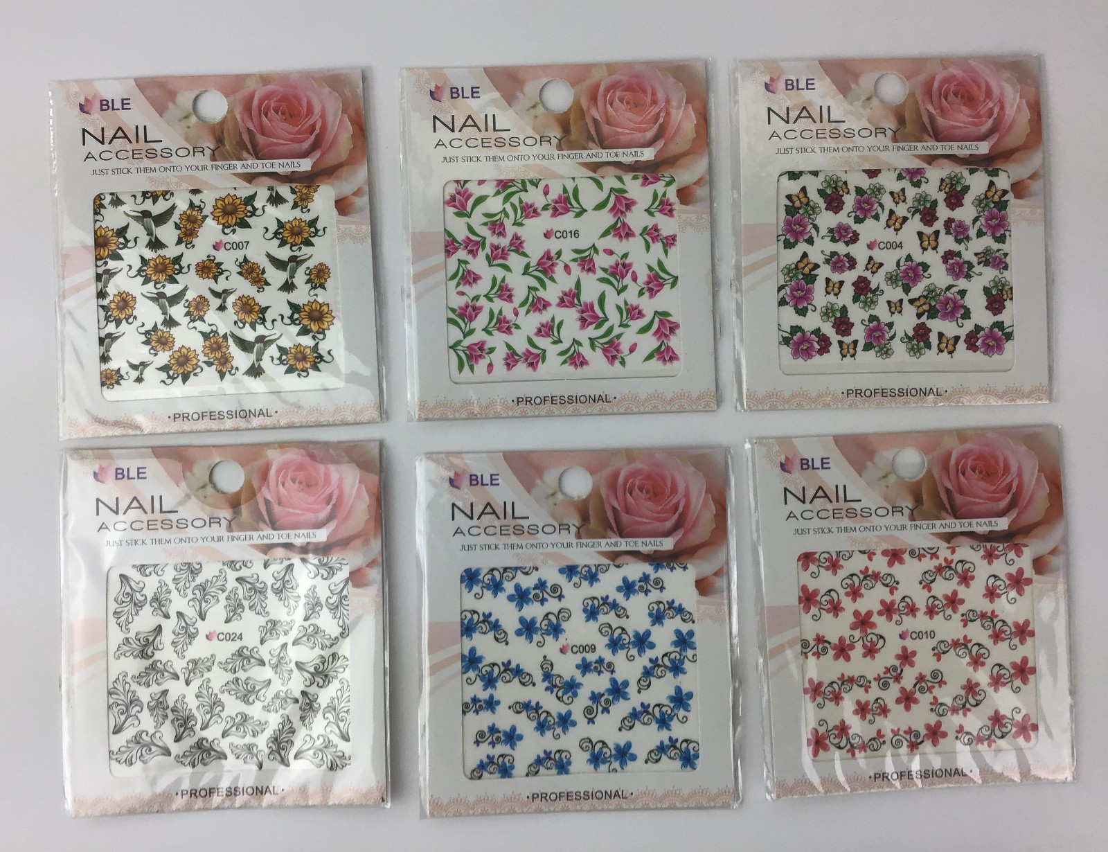 Lot of Nail Art – Forms, Tip Clips, Decals, Jewel Accents, & 24 Revlon Files